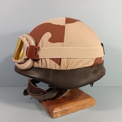 CASQUE F1 CAMOUFLE DAGUET GUERRE DU GOLF 1990 - 1991 COUVRE CASQUE ET LUNETTES BOLLE LEGION ETRANGERE DESERT STROM